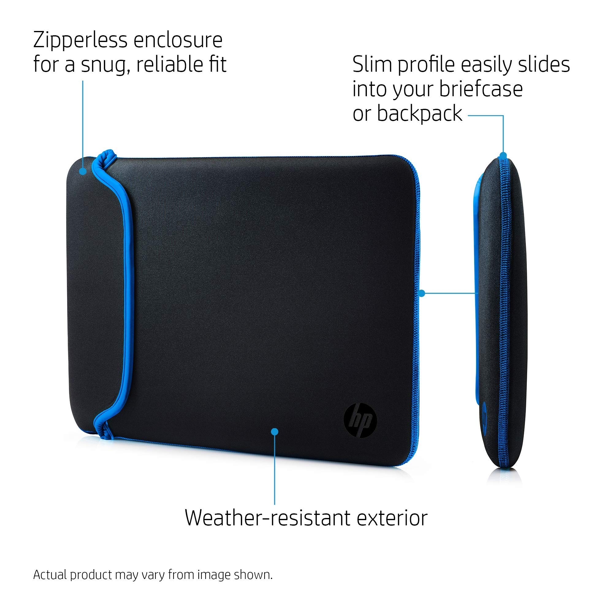 HP 14”Inch Sleeve Bag (Color: Black & Blue) - Image 3