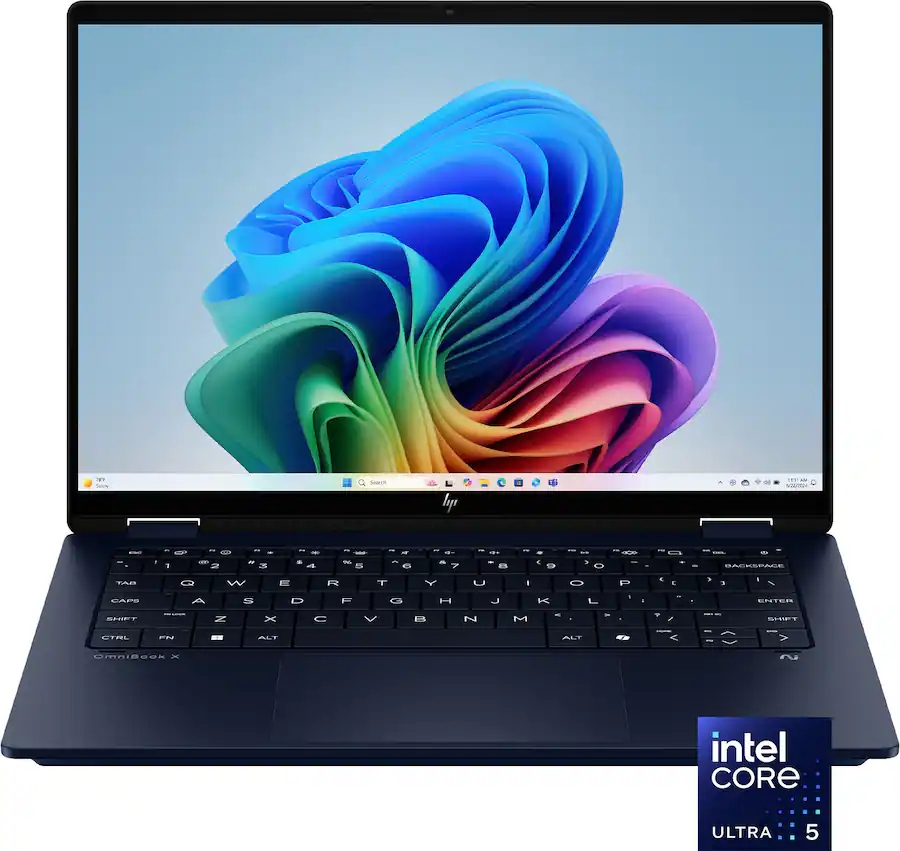 HP OmniBook X Flip Next Gen AI PC 14-fm0013dx, 15th Gen | 14" WUXGA IPS Touchscreen | Intel Core Ultra 5-226V | 16GB DDR5 RAM, 512GB M.2 SSD | Backlit Keyboard| Windows 11 Home