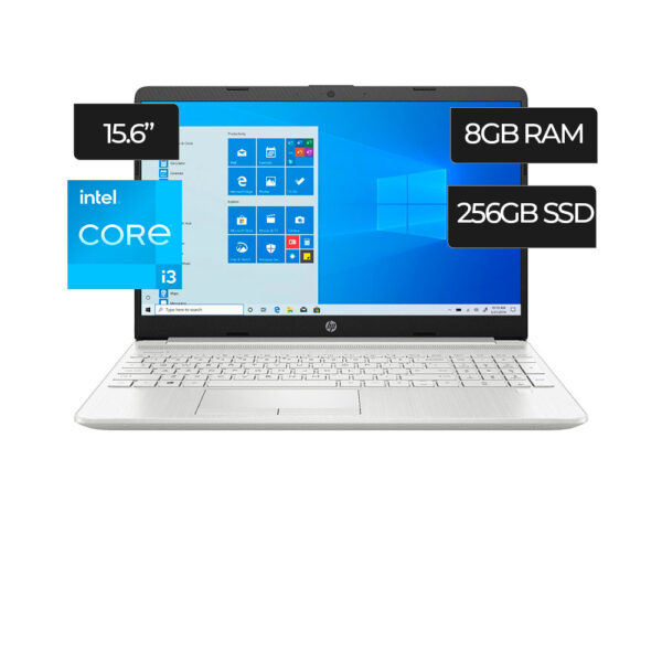 HP 15-Dy2031wm Intel Core i3-1115G4, 11th Gen 8GB DDR4 RAM, 256GB M.2 SSD, 15.6-Inch Display, Fingerprints Reader, Windows 11 Home