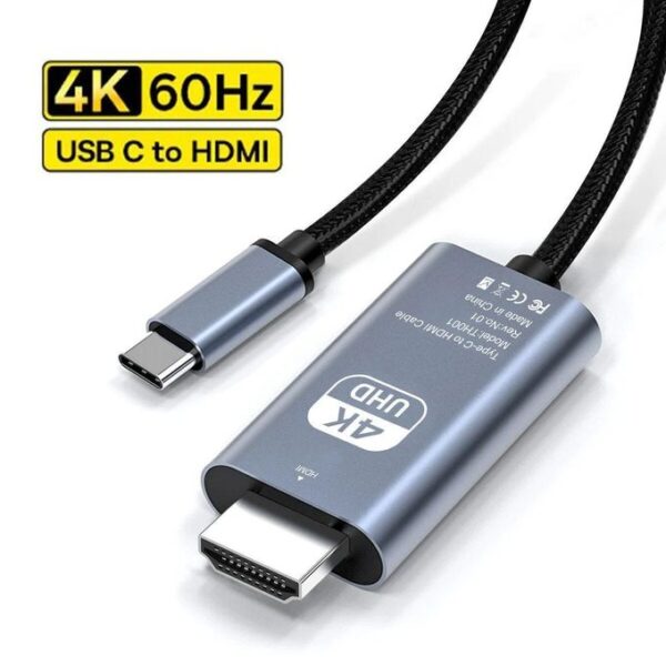 Premium USB-C to HDTV Adapter Cable(Type C - HDMI Cable)