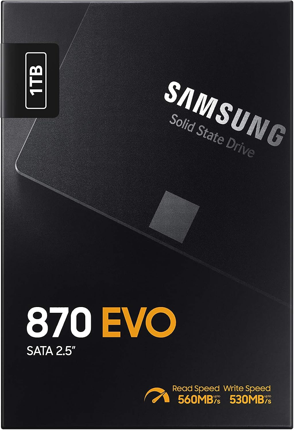 Samsung SSD 870 EVO SATA III 2.5” 1TB, Read Speeds Up to 560MB/s